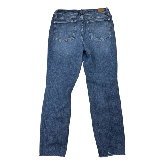 Judy Blue Mid Rise Vintage Relaxed Fit Cropped Distressed Raw Hem Jeans 11/30 - Picture 10 of 16